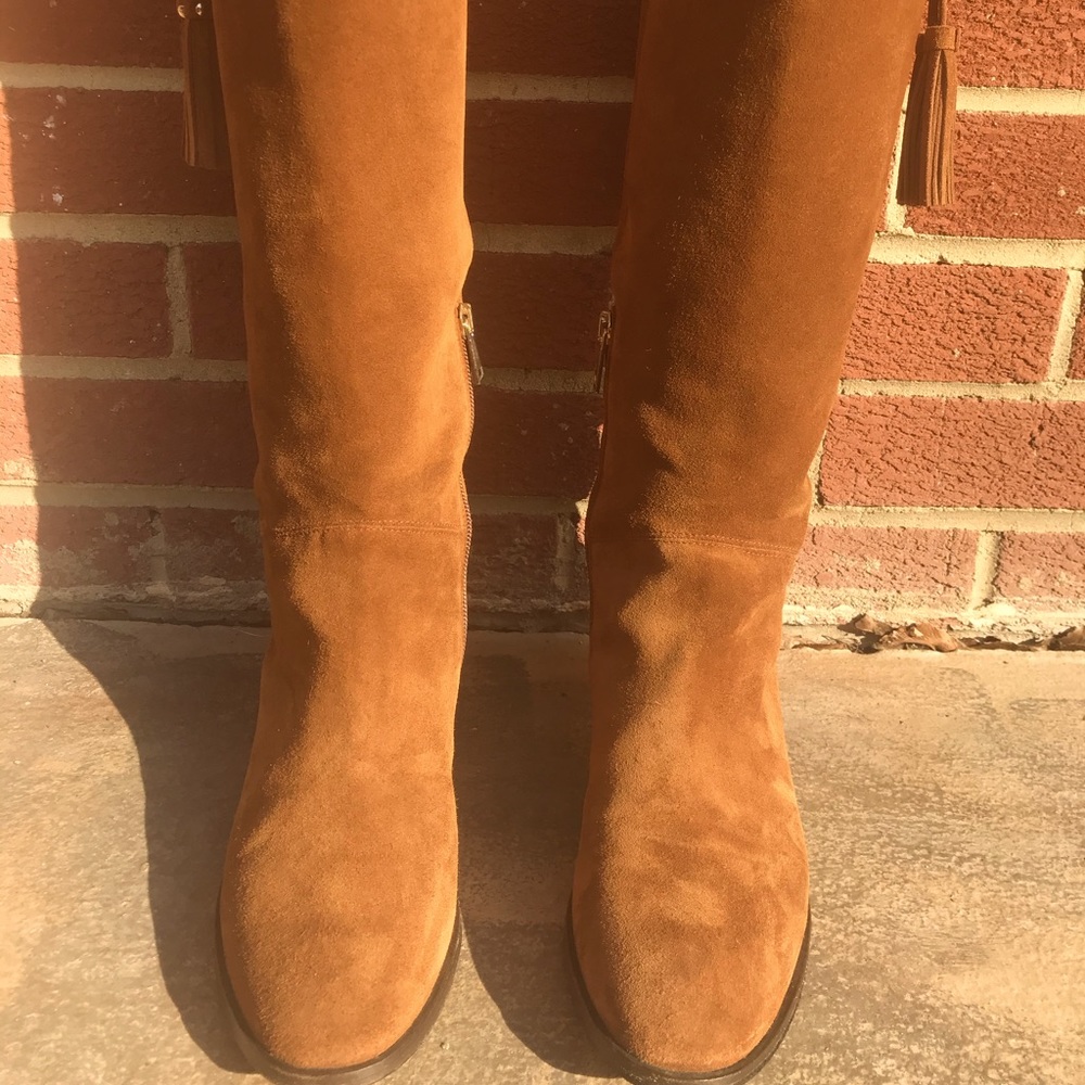 Tall M. Gemi  Saddle Tan Italian Made Suede Boot